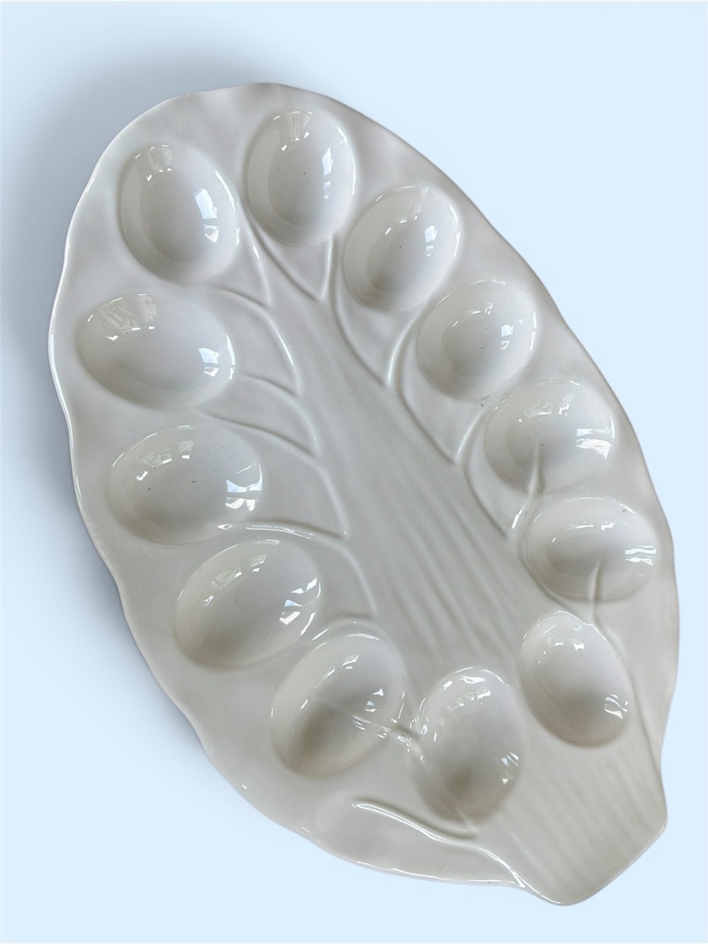 Threshold Collectible White Ceramic Egg Platter